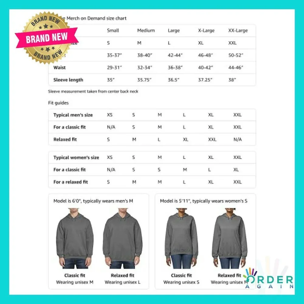 Graphic Pullover Hoodie Retro Y2K Classic Fit Twill Taped Neck Fresh Style - Picture 2 of 2